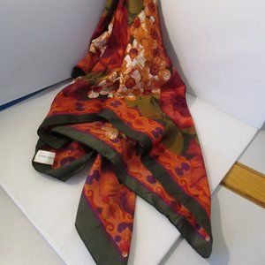Elaine Gold Floral Scarf Made in Italy